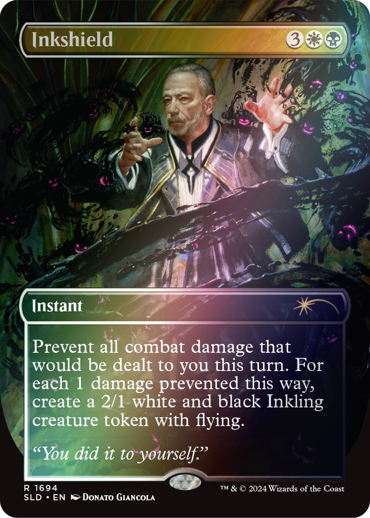 mtg inkling cards Inkshield (Rainbow Foil) [Secret Lair Drop Series] – Rook's Games and More