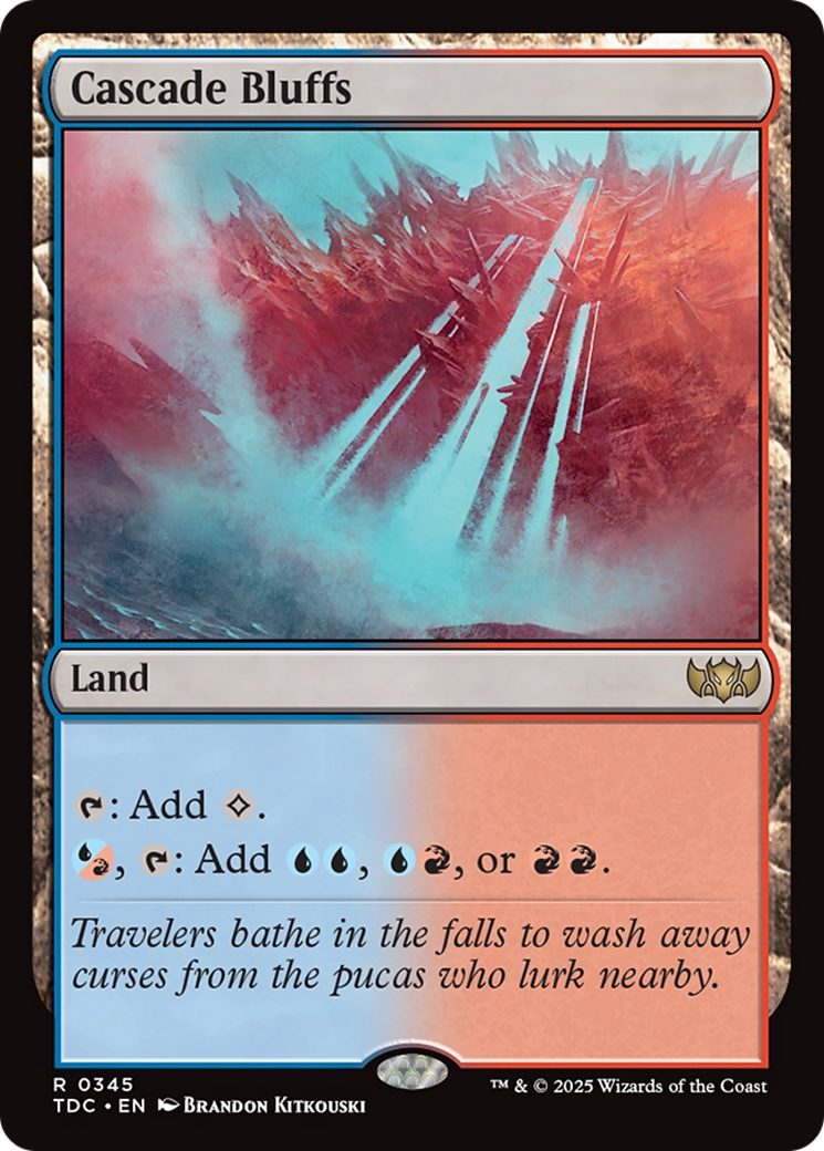 Cascade Bluffs [Tarkir: Dragonstorm Commander] | Rook's Games and More
