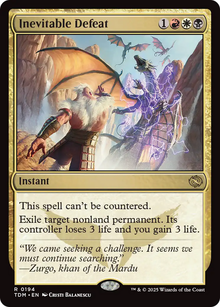 Inevitable Defeat [Tarkir: Dragonstorm] | Rook's Games and More