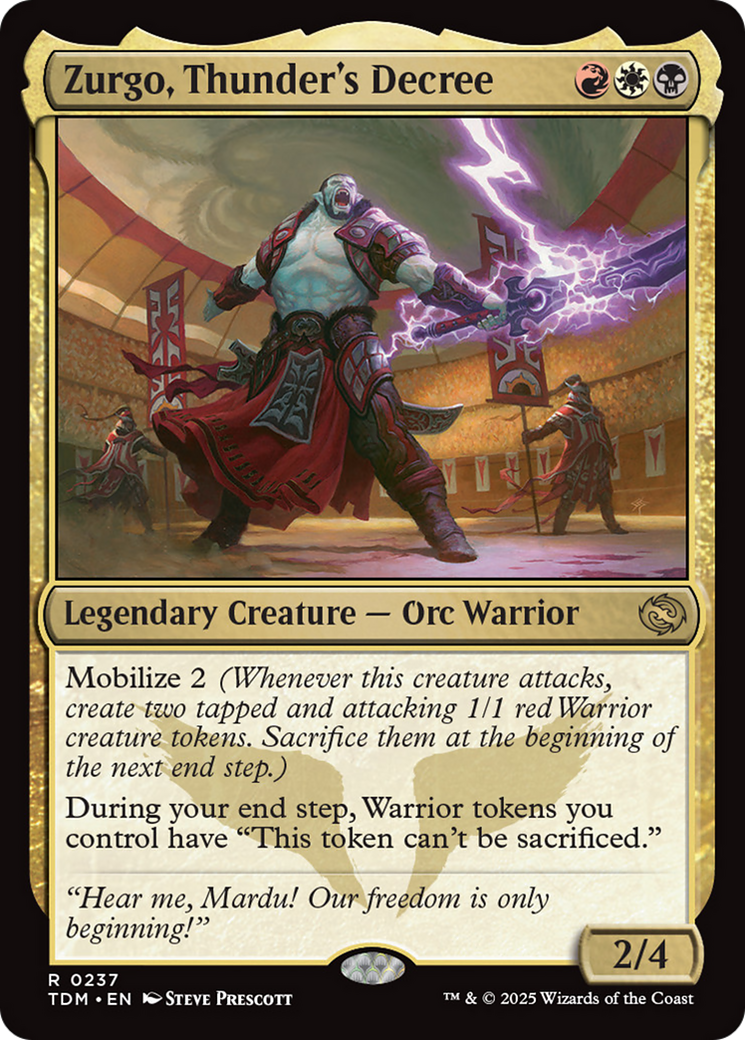 Zurgo, Thunder's Decree [Tarkir: Dragonstorm] | Rook's Games and More