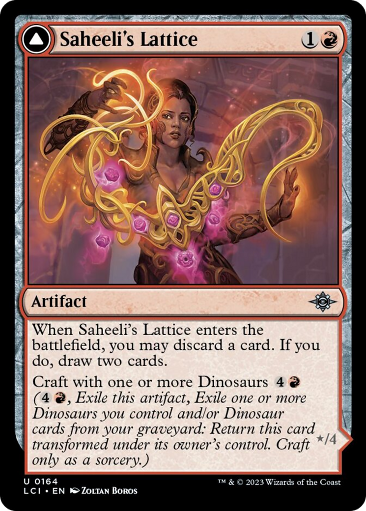Saheeli's Lattice // Mastercraft Raptor [The Lost Caverns of Ixalan] | Rook's Games and More