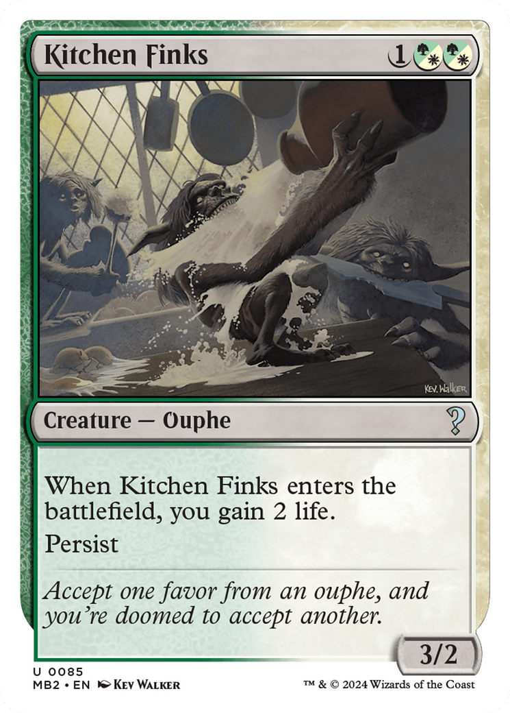 Kitchen Finks (White Border) [Mystery Booster 2] | Rook's Games and More