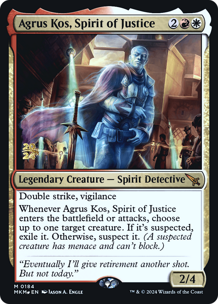 Agrus Kos, Spirit of Justice [Murders at Karlov Manor Prerelease Promos] | Rook's Games and More