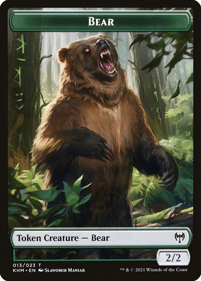 Treasure // Bear Double-Sided Token [Kaldheim Tokens] | Rook's Games and More