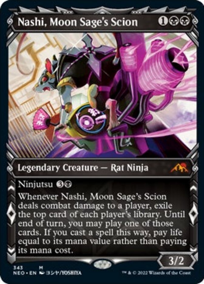 Nashi, Moon Sage's Scion (Showcase Ninja) [Kamigawa: Neon Dynasty] | Rook's Games and More