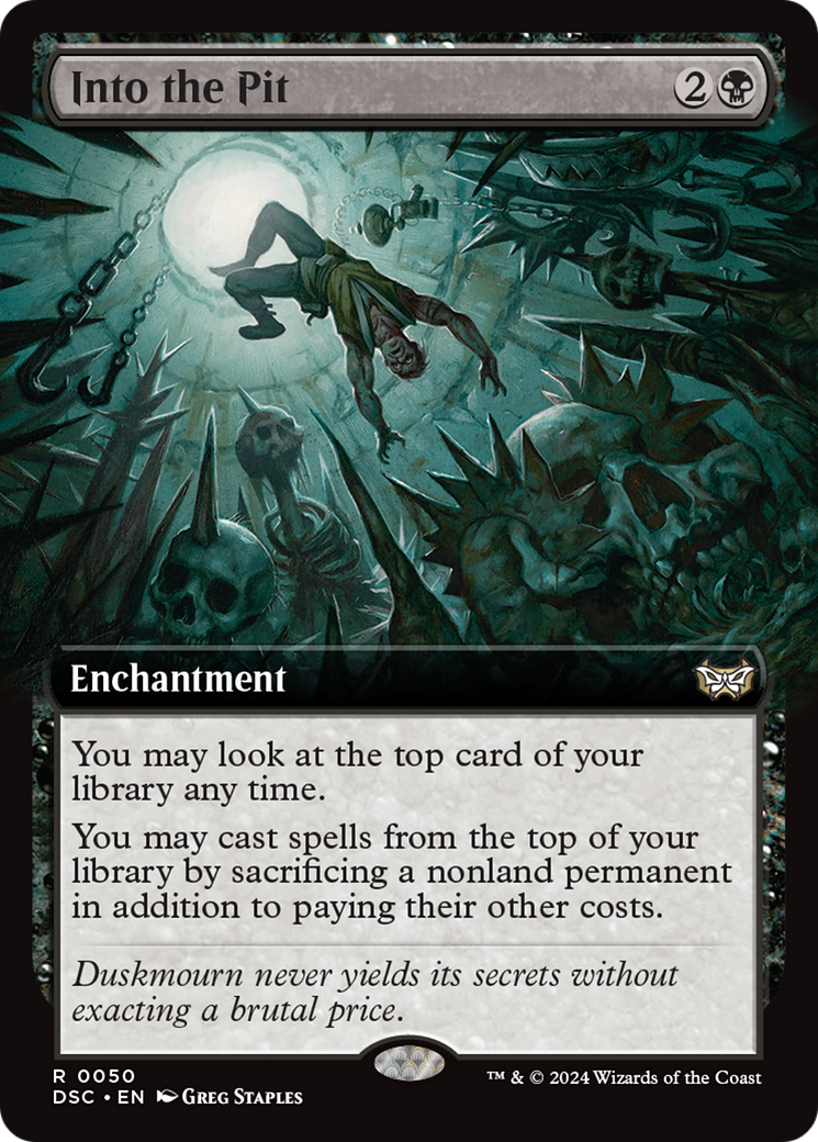 Into the Pit (Extended Art) [Duskmourn: House of Horror Commander] | Rook's Games and More