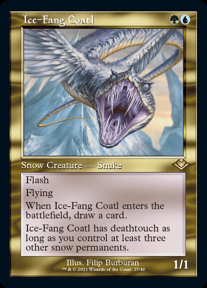 Ice-Fang Coatl (Retro Foil Etched) [Modern Horizons] | Rook's Games and More