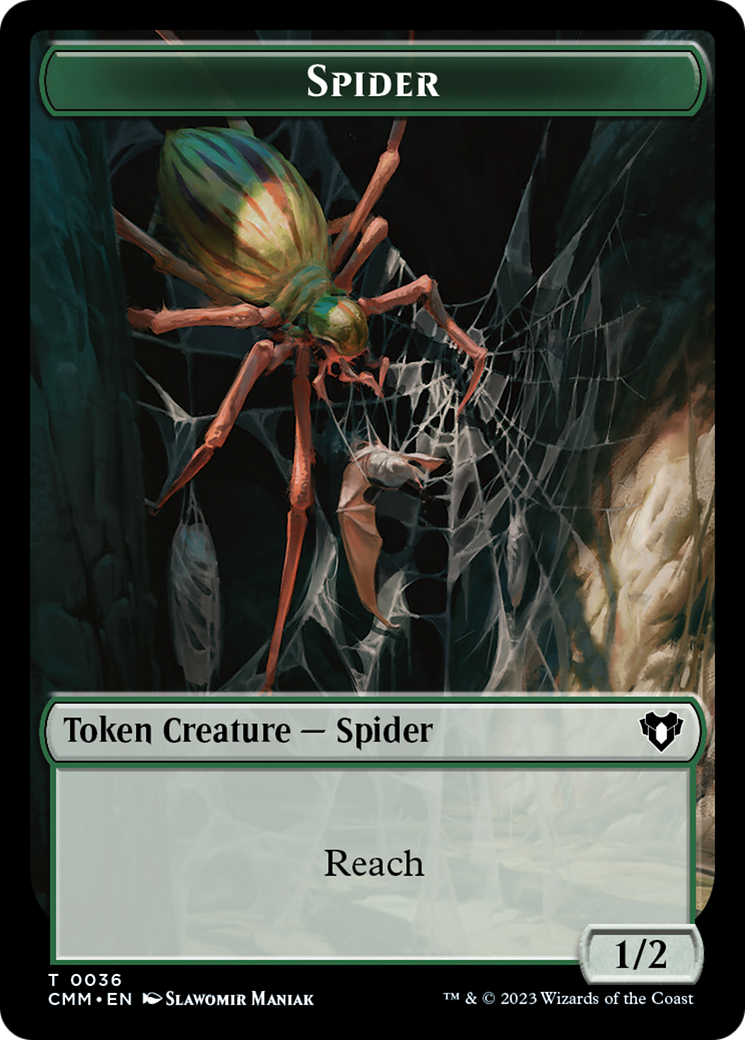 Eldrazi Scion // Spider Double-Sided Token [Commander Masters Tokens] | Rook's Games and More