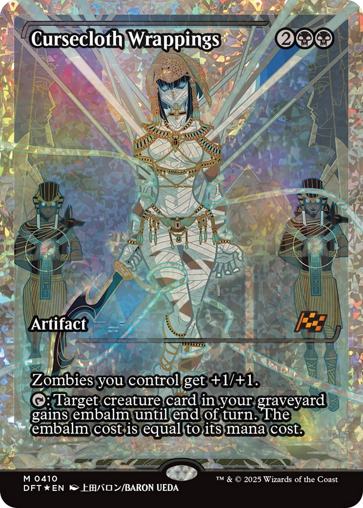 Cursecloth Wrappings (Showcase) (Fracture Foil) [Aetherdrift] | Rook's Games and More
