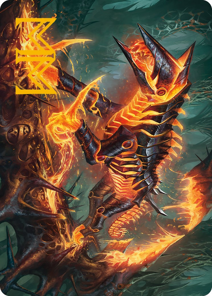 Kuldotha Cackler Art Card (Gold-Stamped Signature) [Phyrexia: All Will Be One Art Series] | Rook's Games and More