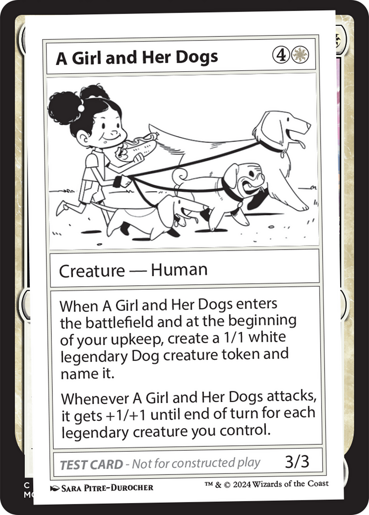 A Girl and Her Dogs [Mystery Booster 2 Playtest Cards] | Rook's Games and More