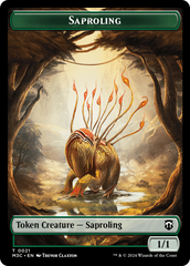 Tarmogoyf // Saproling Double-Sided Token [Modern Horizons 3 Commander Tokens] | Rook's Games and More