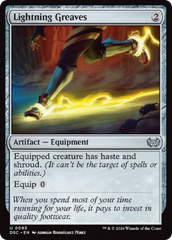 Lightning Greaves [Duskmourn: House of Horror Commander] | Rook's Games and More