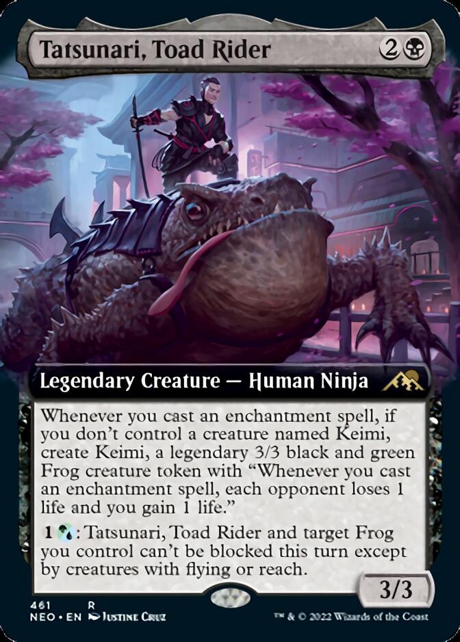 Tatsunari, Toad Rider (Extended Art) [Kamigawa: Neon Dynasty] | Rook's Games and More