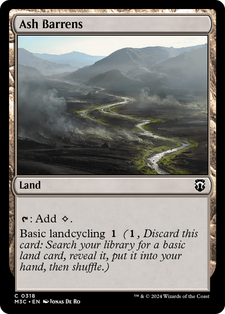 Ash Barrens (Ripple Foil) [Modern Horizons 3 Commander] | Rook's Games and More