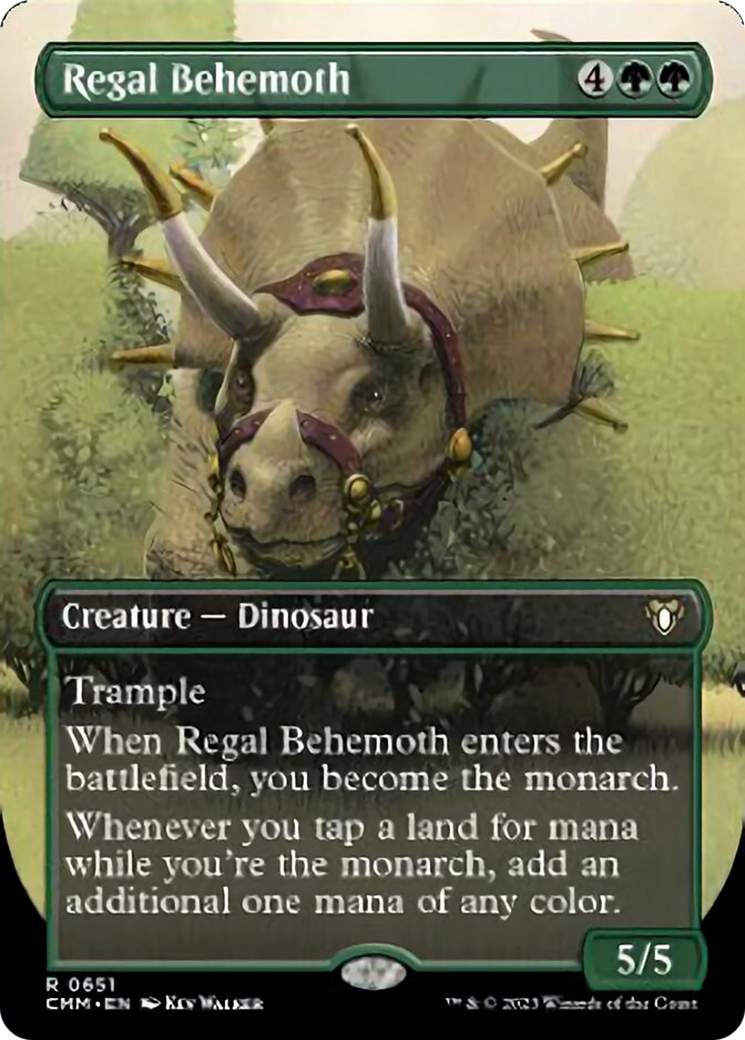 Regal Behemoth (Borderless Alternate Art) [Commander Masters] | Rook's Games and More