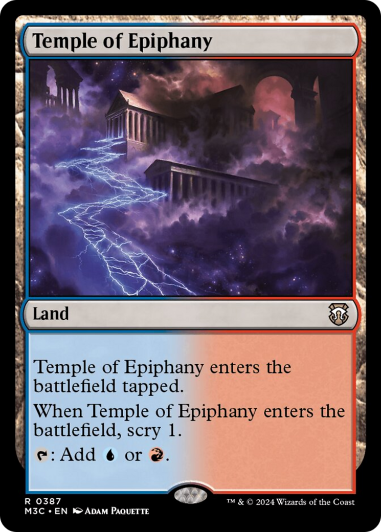 Temple of Epiphany (Ripple Foil) [Modern Horizons 3 Commander] | Rook's Games and More