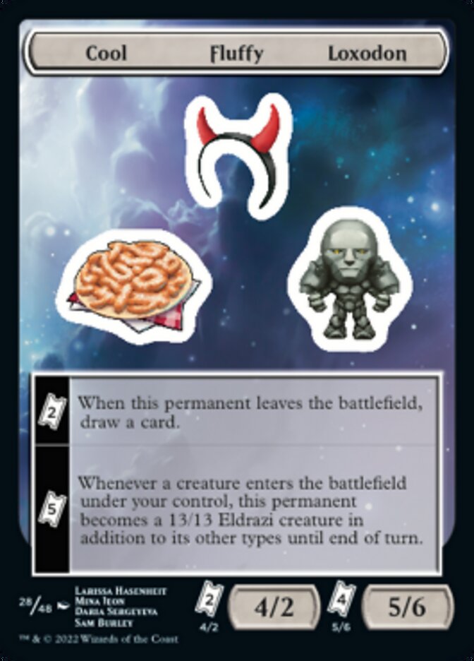 Cool Fluffy Loxodon [Unfinity Stickers] | Rook's Games and More