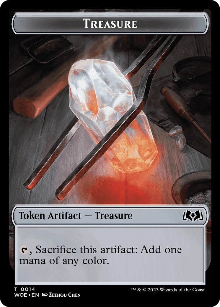 Treasure // Food (0010) Double-Sided Token [Wilds of Eldraine Tokens] | Rook's Games and More