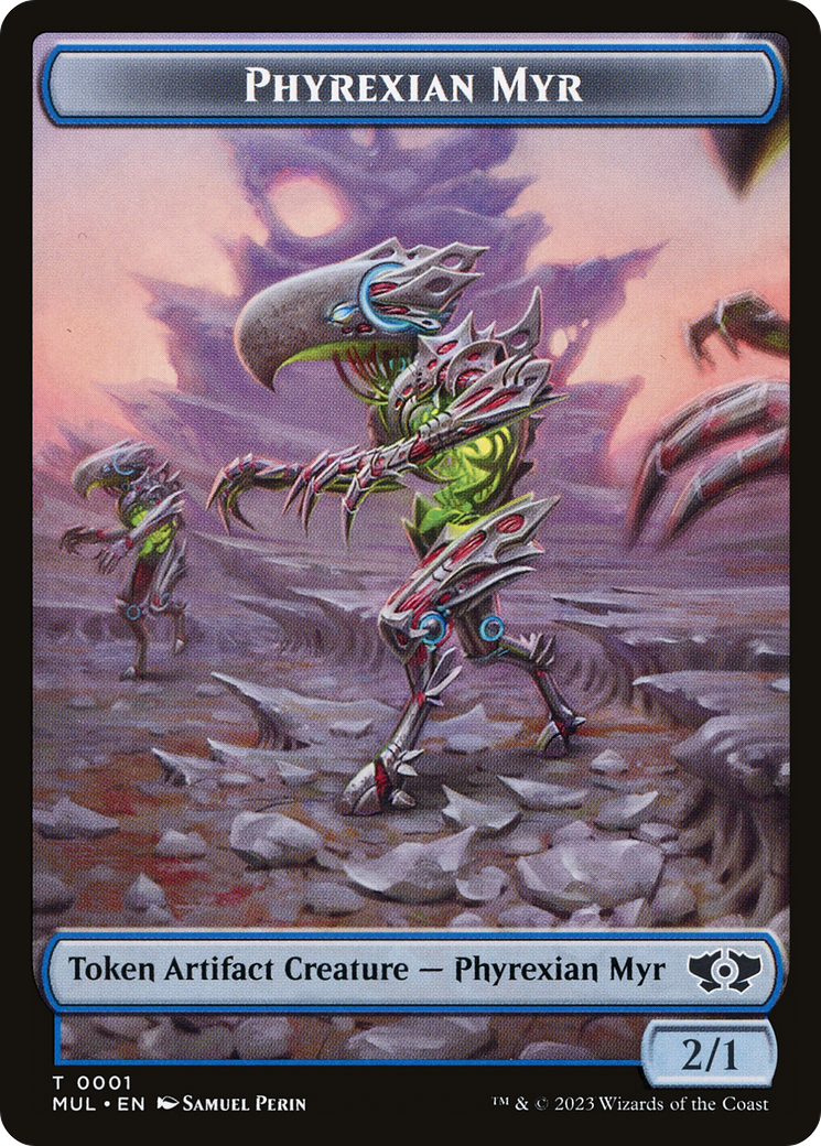 Phyrexian Myr // Dinosaur Double-Sided Token [March of the Machine Tokens] | Rook's Games and More