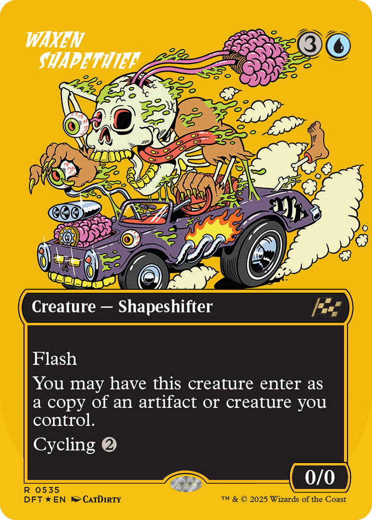 Waxen Shapethief (Borderless) (First-Place Foil) [Aetherdrift] | Rook's Games and More