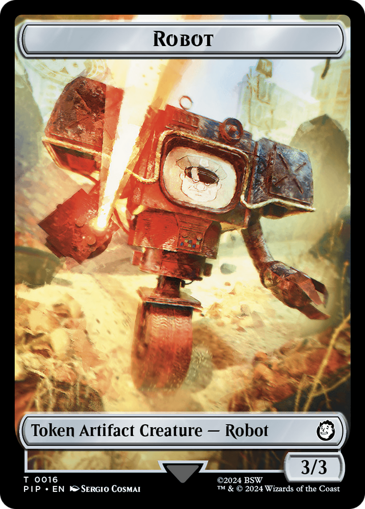 Robot // Treasure (019) Double-Sided Token [Fallout Tokens] | Rook's Games and More