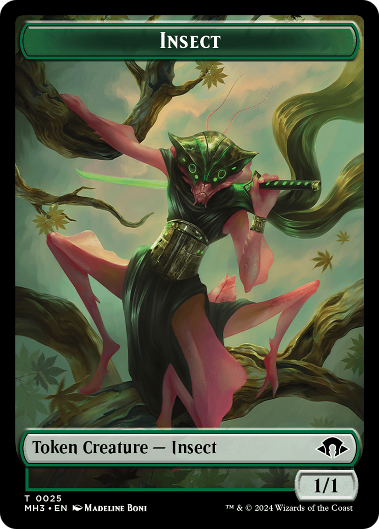 Insect Token (0025) [Modern Horizons 3 Tokens] | Rook's Games and More