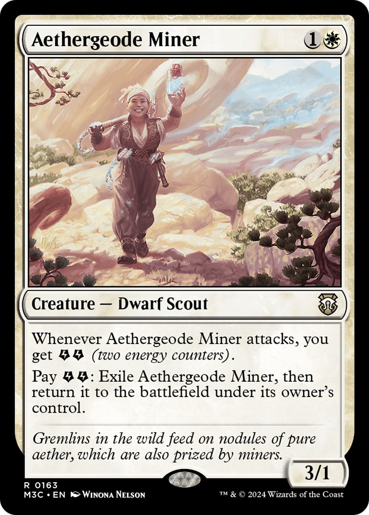 Aethergeode Miner (Ripple Foil) [Modern Horizons 3 Commander] | Rook's Games and More