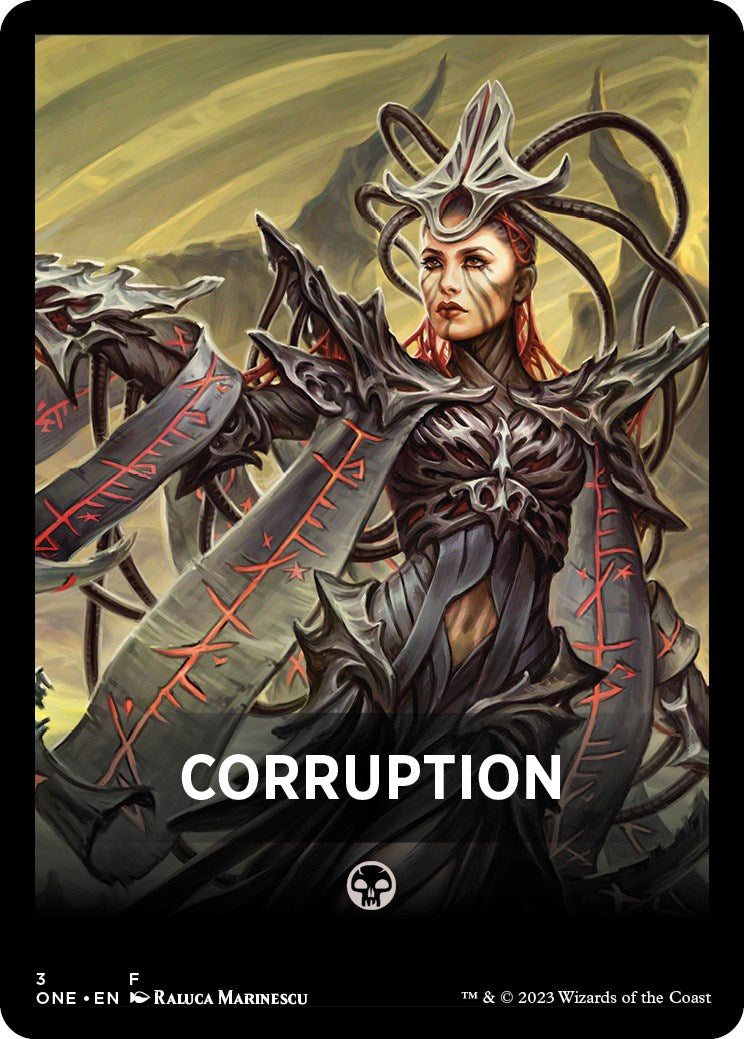 Corruption Theme Card [Phyrexia: All Will Be One Tokens] | Rook's Games and More