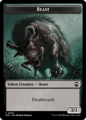 Beast (0010) // Shapeshifter (0008) Double-Sided Token [Modern Horizons 3 Commander Tokens] | Rook's Games and More