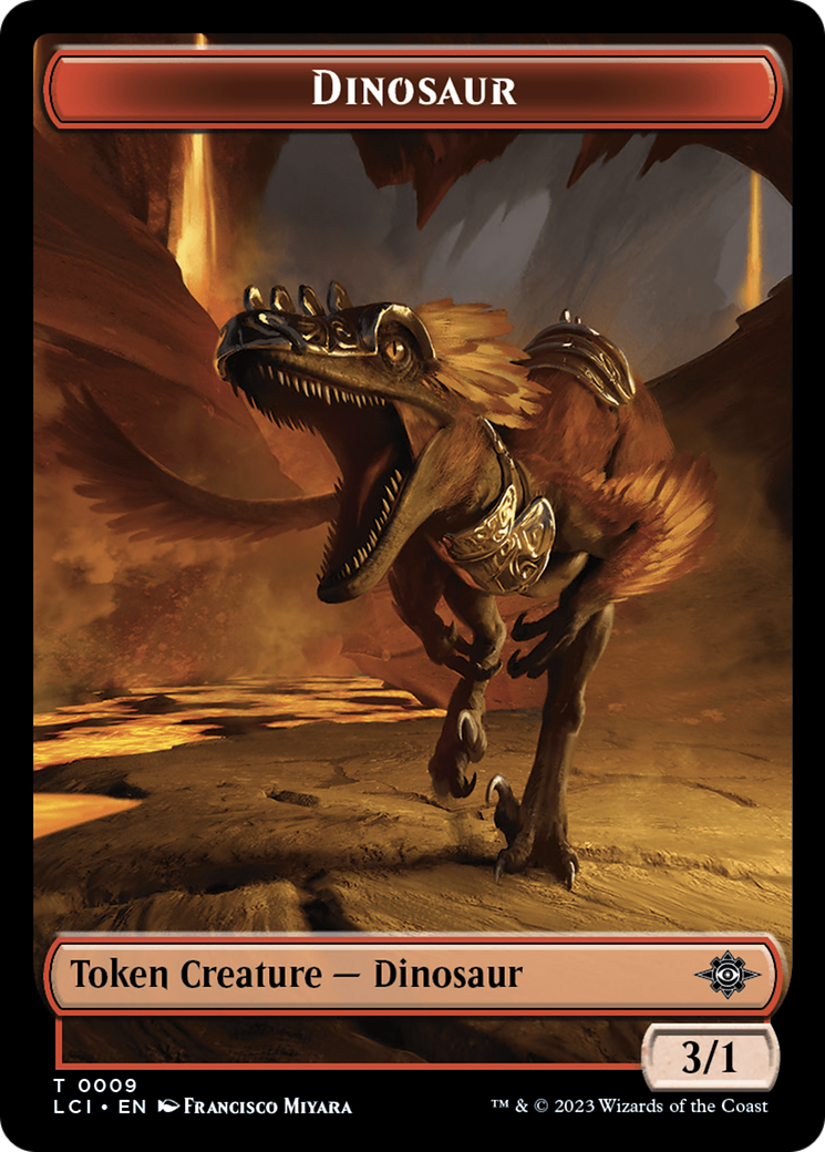 Dinosaur Token (0009) [The Lost Caverns of Ixalan Tokens] | Rook's Games and More