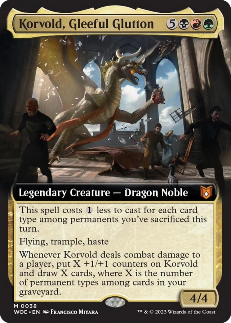 Korvold, Gleeful Glutton (Extended Art) [Wilds of Eldraine Commander] | Rook's Games and More