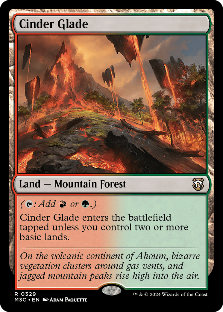 Cinder Glade (Ripple Foil) [Modern Horizons 3 Commander] | Rook's Games and More