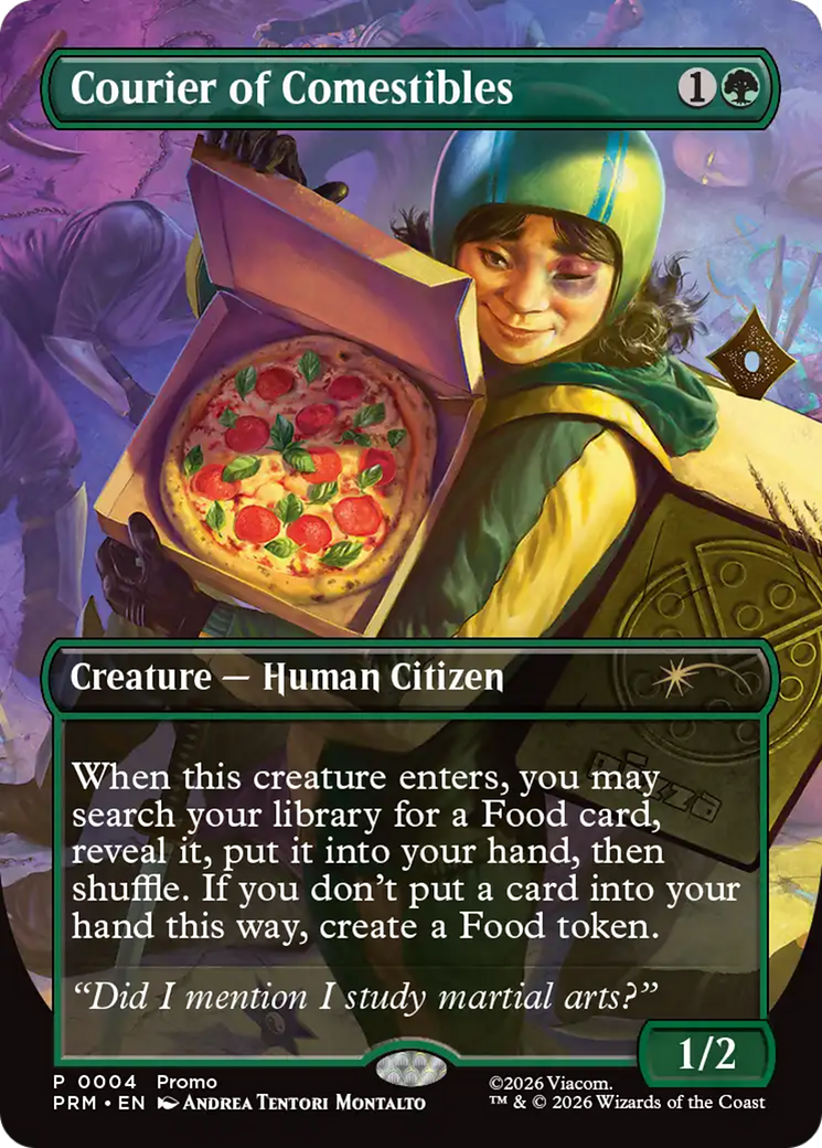 Courier of Comestibles (Borderless) [Wizards Play Network 2026] | Rook's Games and More