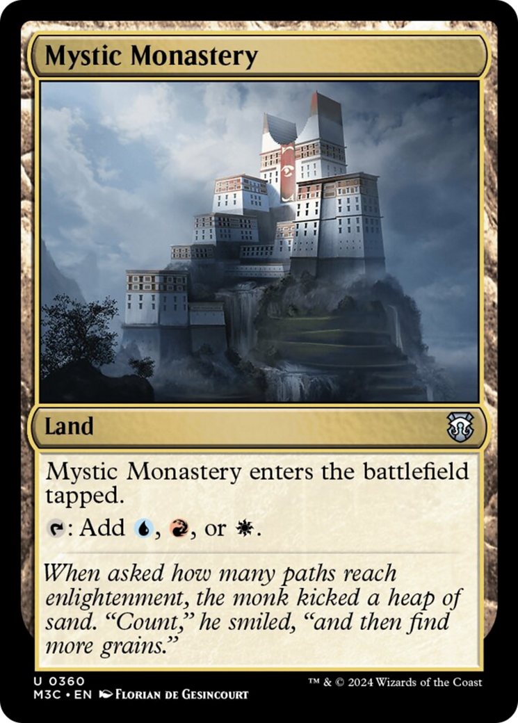 Mystic Monastery (Ripple Foil) [Modern Horizons 3 Commander] | Rook's Games and More
