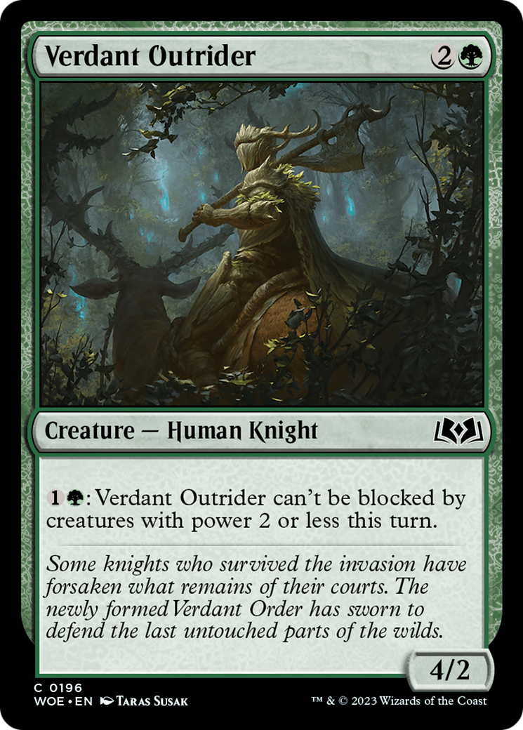 Verdant Outrider [Wilds of Eldraine] | Rook's Games and More