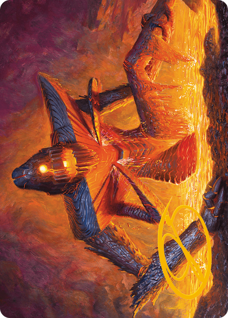 Molten Gatekeeper Art Card (Gold-Stamped Signature) [Modern Horizons 3 Art Series] | Rook's Games and More