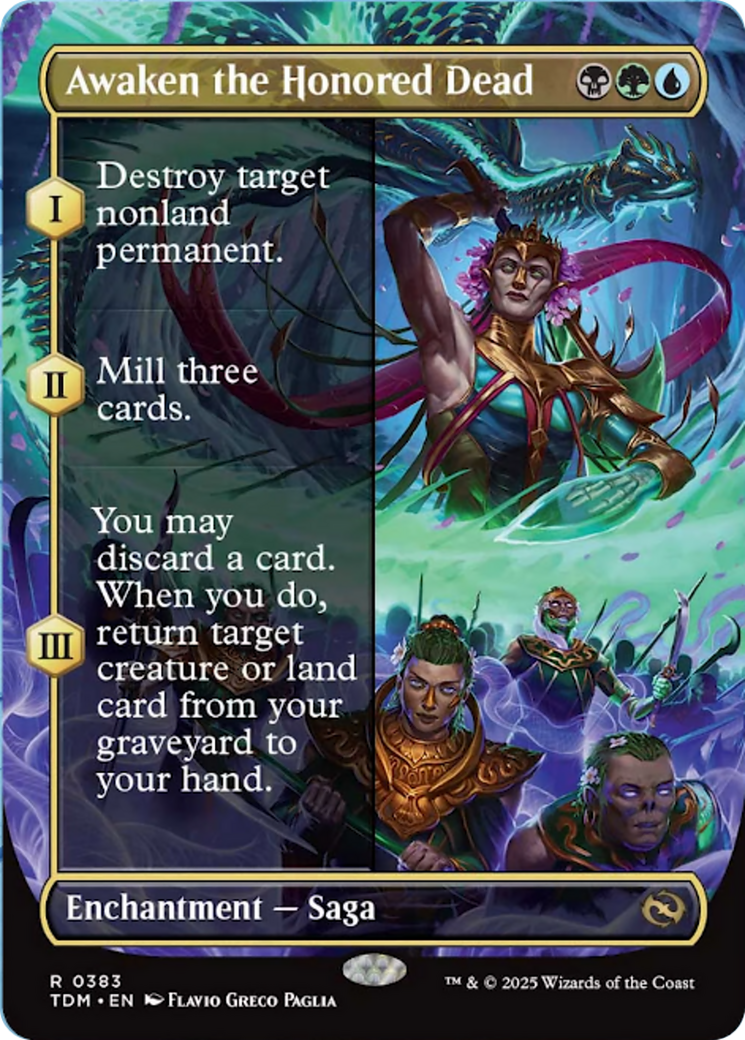 Awaken the Honored Dead (Borderless) [Tarkir: Dragonstorm] | Rook's Games and More