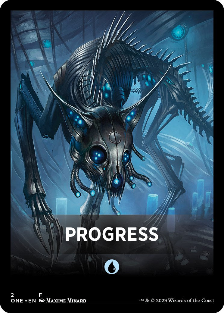 Progress Theme Card [Phyrexia: All Will Be One Tokens] | Rook's Games and More