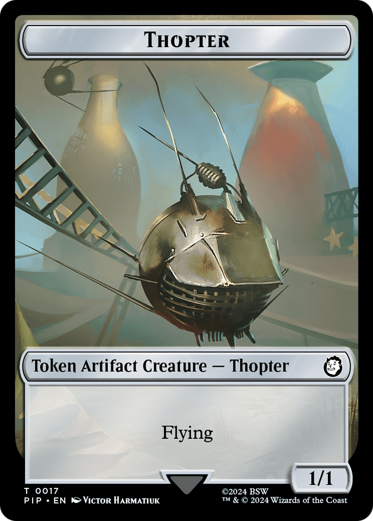 Treasure (0019) // Thopter Double-Sided Token [Fallout Tokens] | Rook's Games and More
