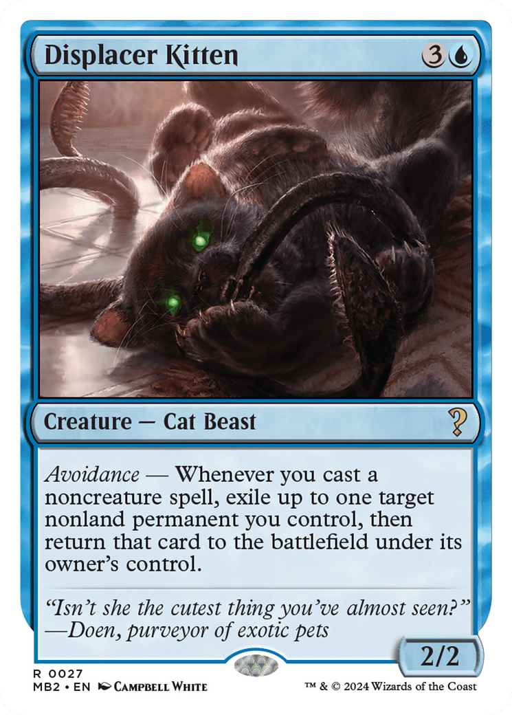 Displacer Kitten (White Border) [Mystery Booster 2] | Rook's Games and More