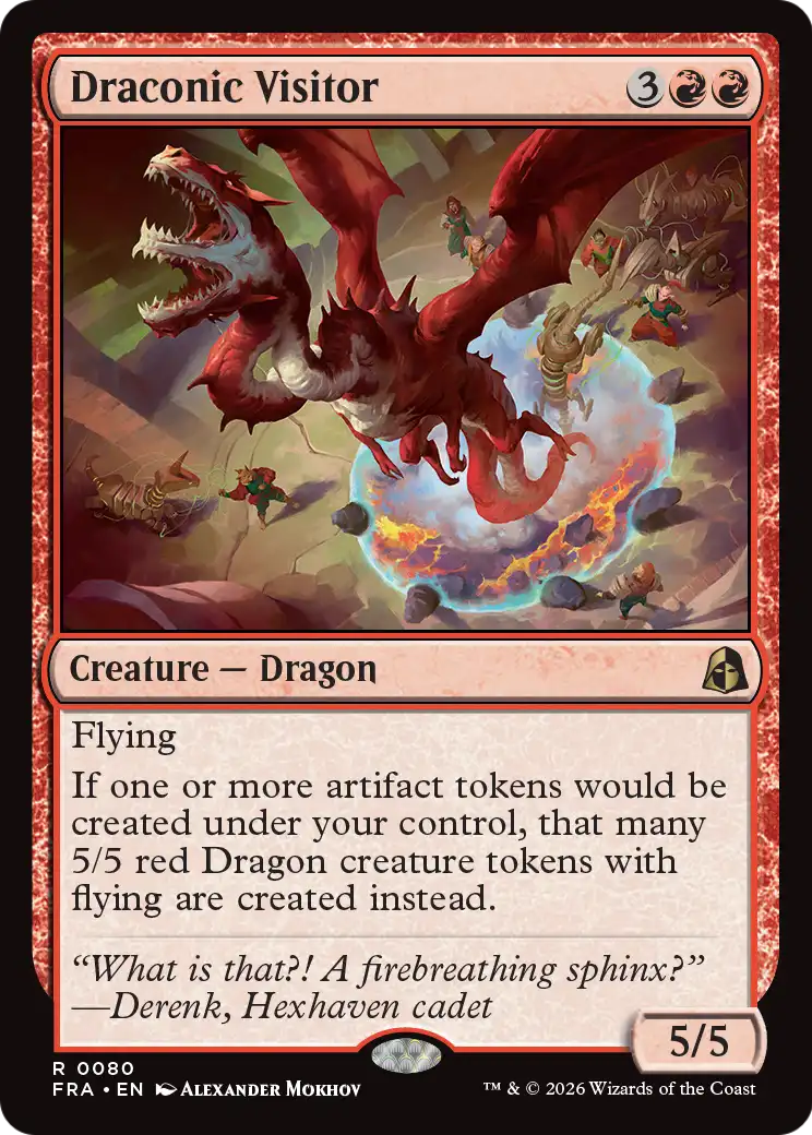 Draconic Visitor [Reality Fracture] | Rook's Games and More