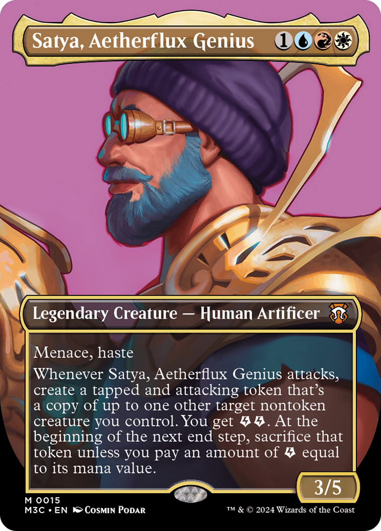 Satya, Aetherflux Genius (Borderless) [Modern Horizons 3 Commander] | Rook's Games and More