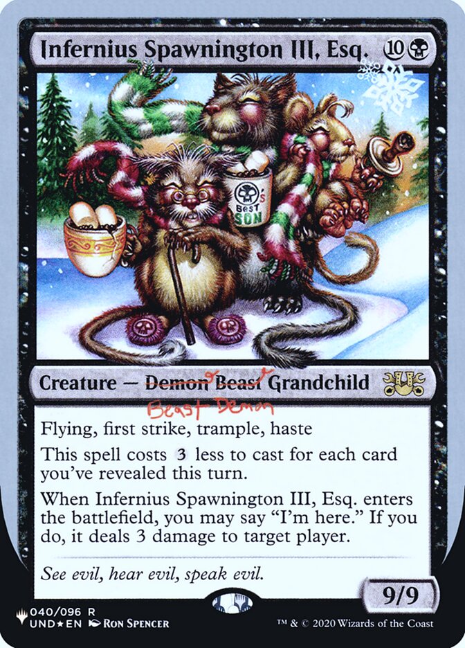 Infernius Spawnington III, Esq. (Unfinity Foil Edition) [The List] | Rook's Games and More