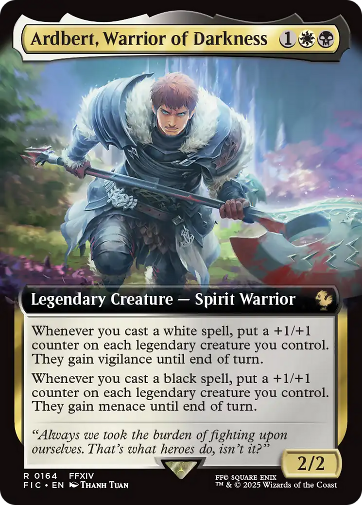 Ardbert, Warrior of Darkness (Extended Art) [FINAL FANTASY Commander] | Rook's Games and More