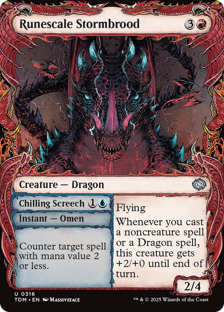 Runescale Stormbrood (Showcase) [Tarkir: Dragonstorm] | Rook's Games and More