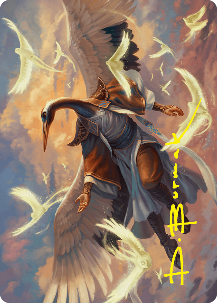 Kykar, Zephyr Awakener Art Card (16/54) (Gold-Stamped Signature) [Foundations Art Series] | Rook's Games and More