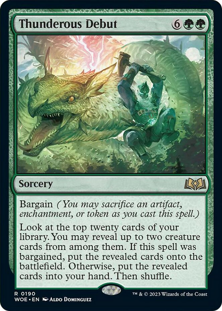 Thunderous Debut [Wilds of Eldraine] | Rook's Games and More