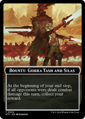 Bounty: Gorra Tash and Silas // Bounty Rules Double-Sided Token [Outlaws of Thunder Junction Commander Tokens] | Rook's Games and More