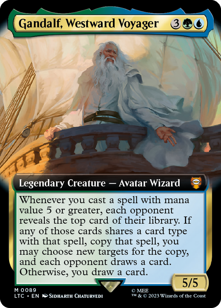 Gandalf, Westward Voyager (Extended Art) [The Lord of the Rings: Tales of Middle-Earth Commander] | Rook's Games and More